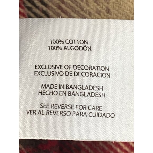 Orvis Big Bear Heavyweight Flannel Shirt Men’s L Red Check Plaid Shacket Pockets - Picture 11 of 16